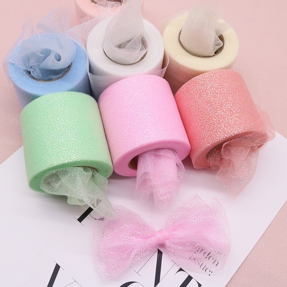 6CM 25Yards Crystal Sequin Rib - Ribbon Organza Roll บทวิจารณ์และราคา