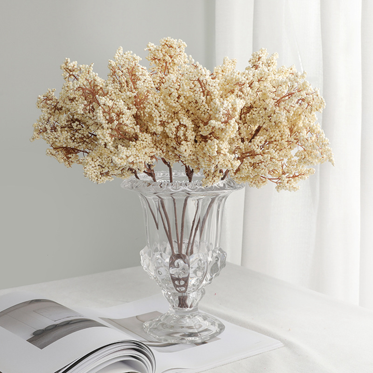 1/3pcs Artificial Flowers Plan - Palm Leaf Dried บทวิจารณ์และราคา