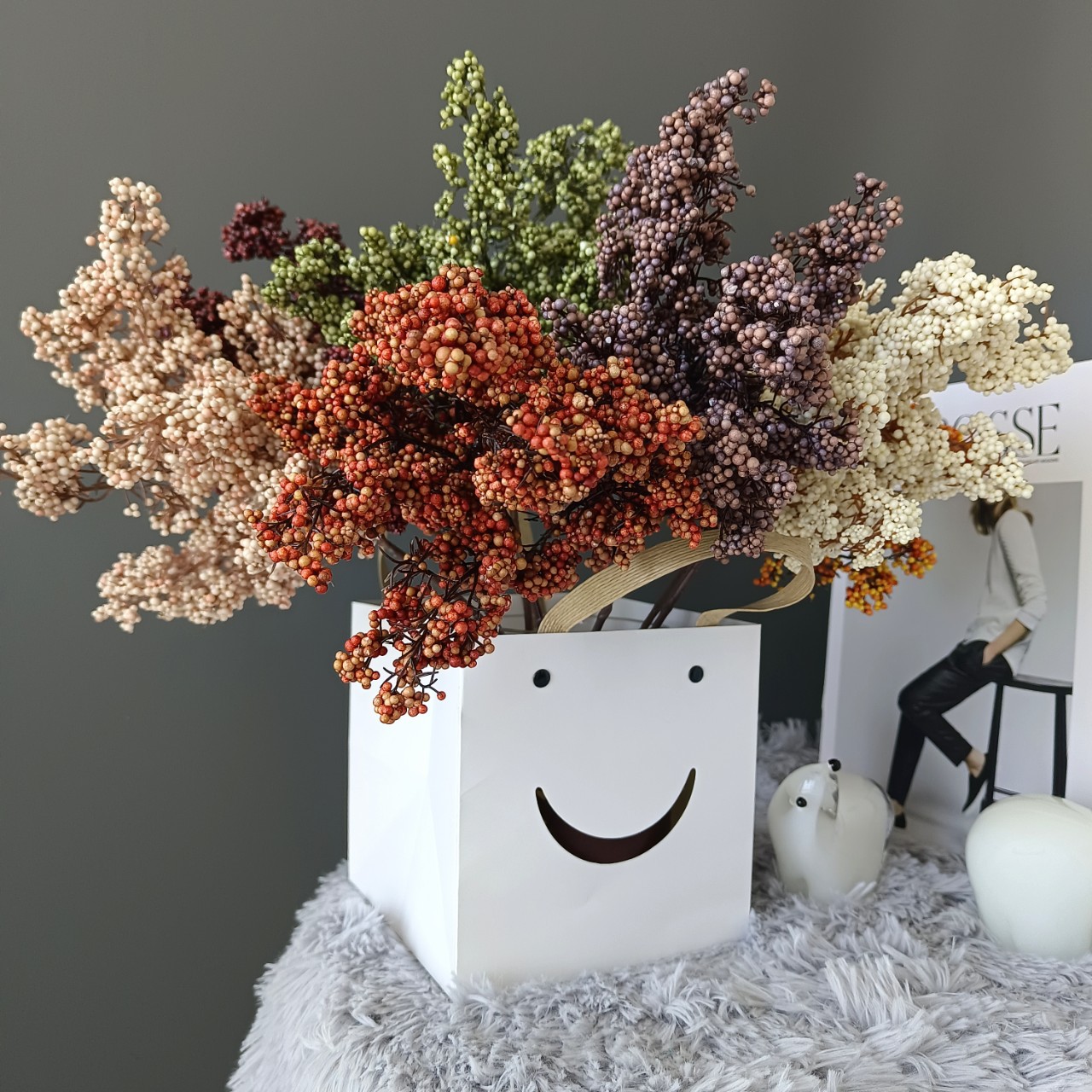 1/3pcs Artificial Flowers Plan - Palm Leaf Dried บทวิจารณ์และราคา
