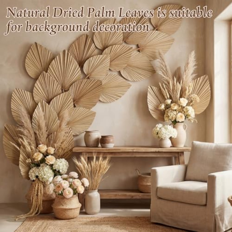 24 Pcs Dried Palm Leaves Artif - Palm Leaf Dried บทวิจารณ์และราคา