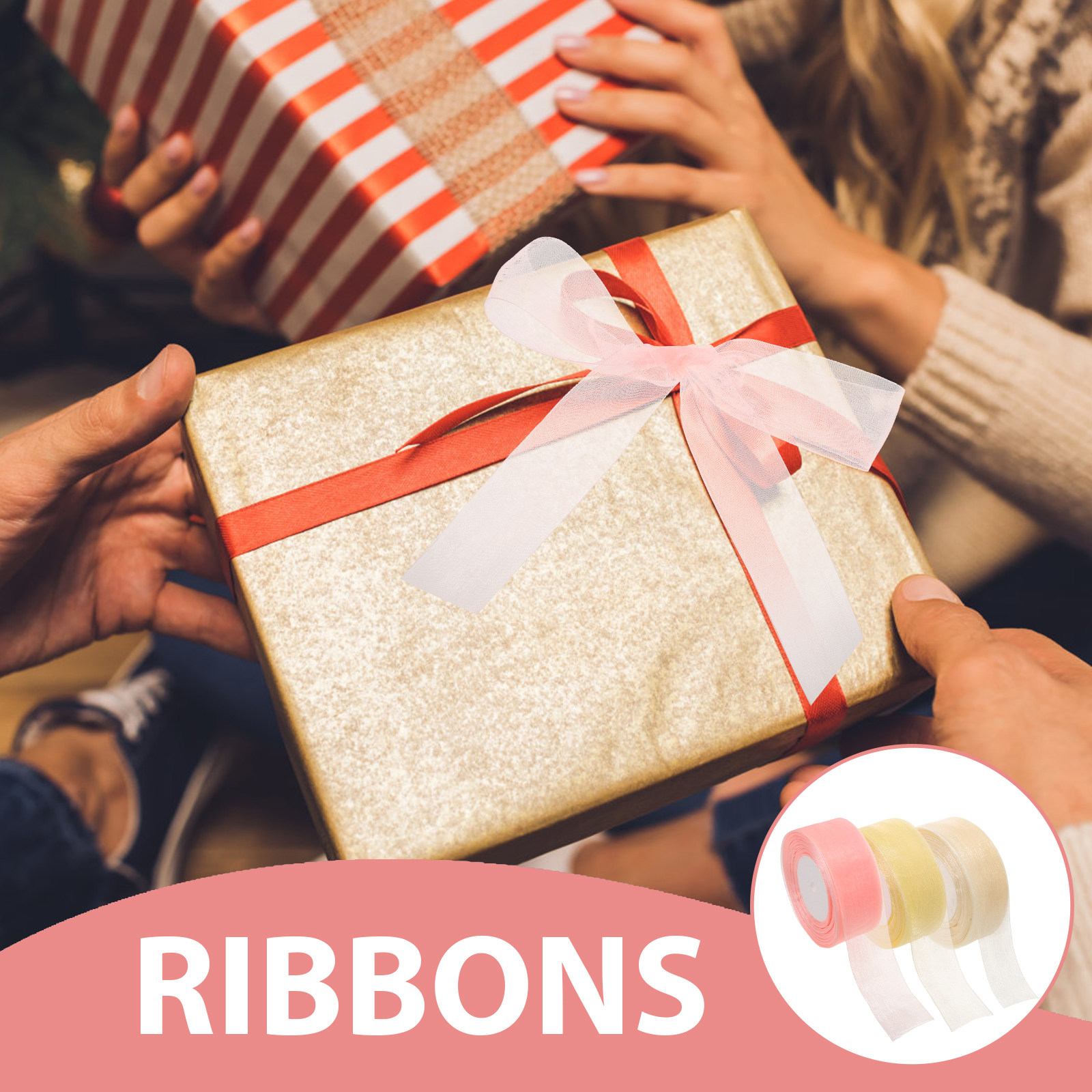 3 Rolls Clear Organza Ribbon 5 - Ribbon Organza Roll บทวิจารณ์และราคา