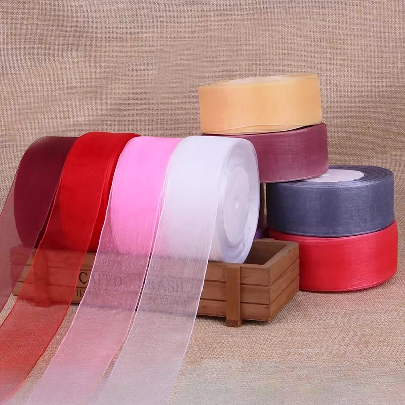 40mm White Organza Ribbon 45Me - Ribbon Organza Roll บทวิจารณ์และราคา