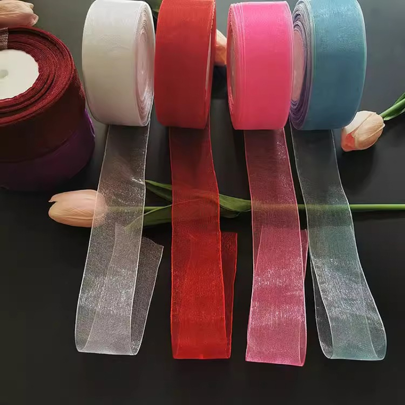 40mm White Organza Ribbon 45Me - Ribbon Organza Roll บทวิจารณ์และราคา