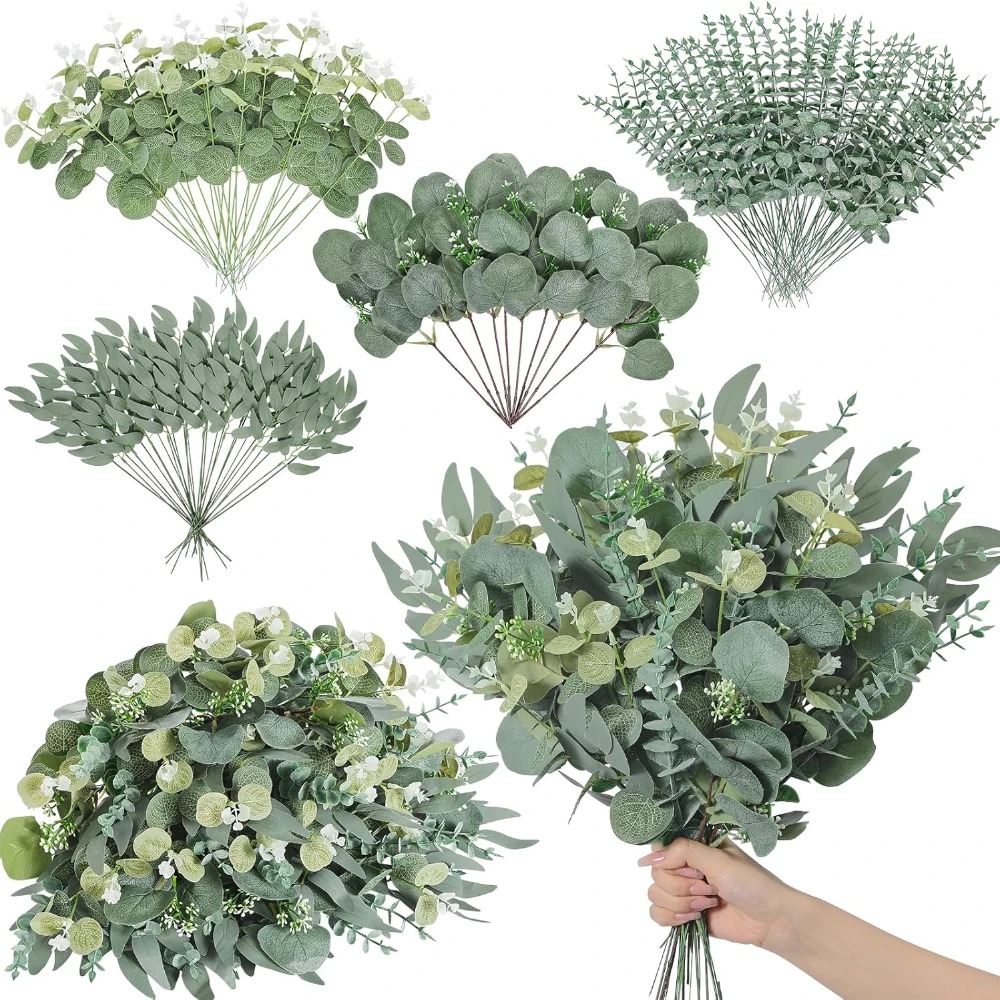 20pcs Eucalyptus Leaves Stems  - Palm Leaf Dried บทวิจารณ์และราคา