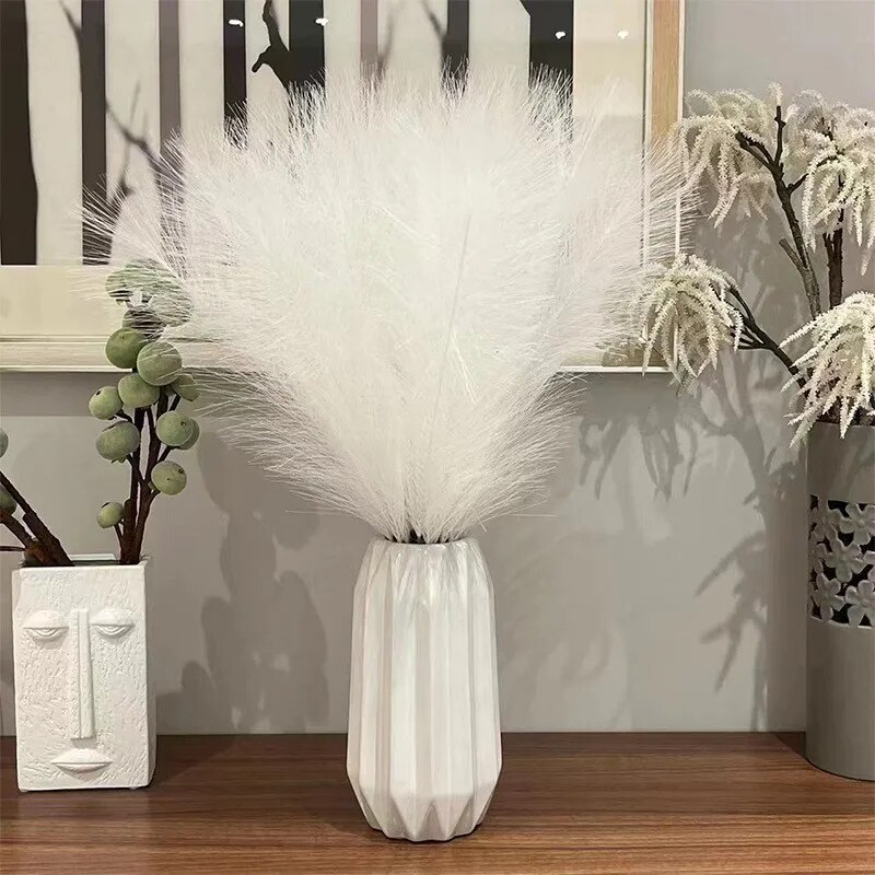 10PCS Artificial Pompous Grass - Florist Supply Vases บทวิจารณ์และราคา