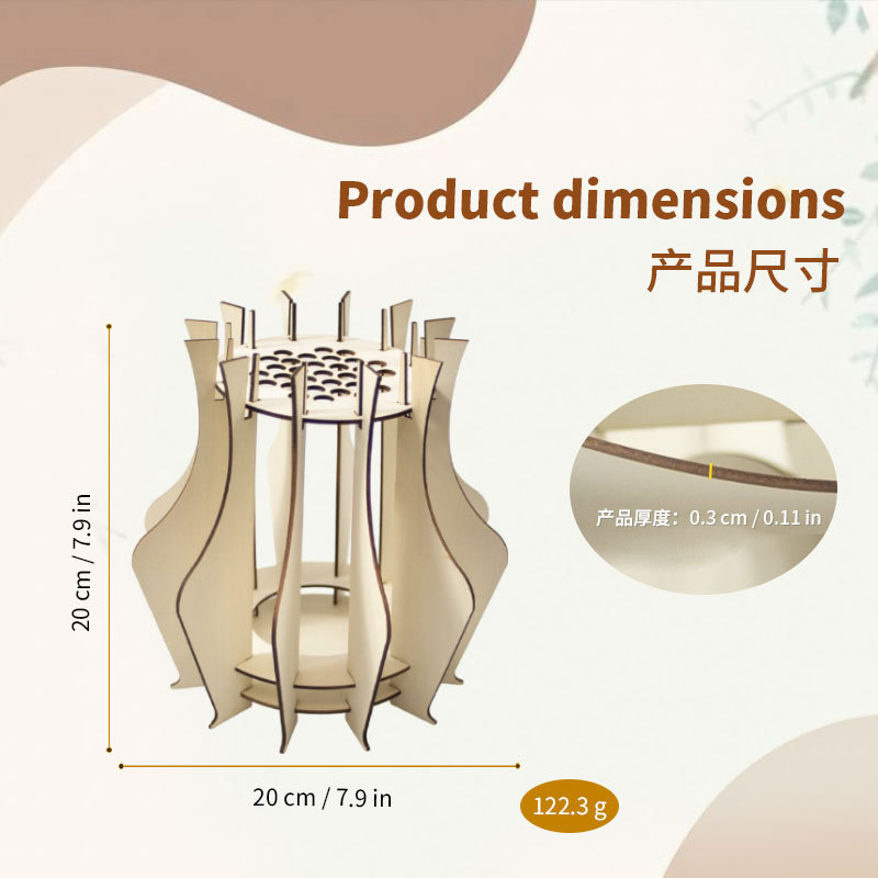 Wooden Puzzle Vase For Bouquet - Florist Supply Vases บทวิจารณ์และราคา