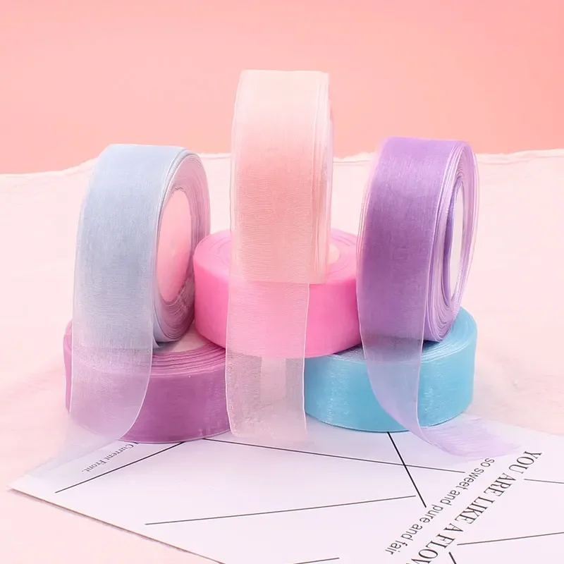 4cm Chiffon Organza Ribbon Who - Ribbon Organza Roll บทวิจารณ์และราคา