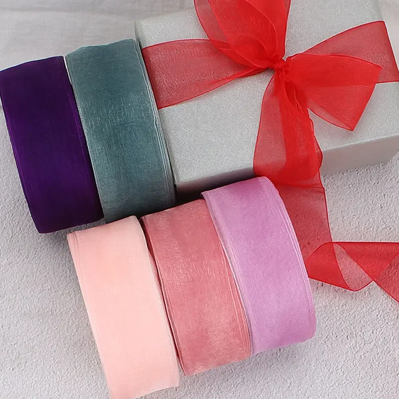 4cm Chiffon Organza Ribbon Who - Ribbon Organza Roll บทวิจารณ์และราคา
