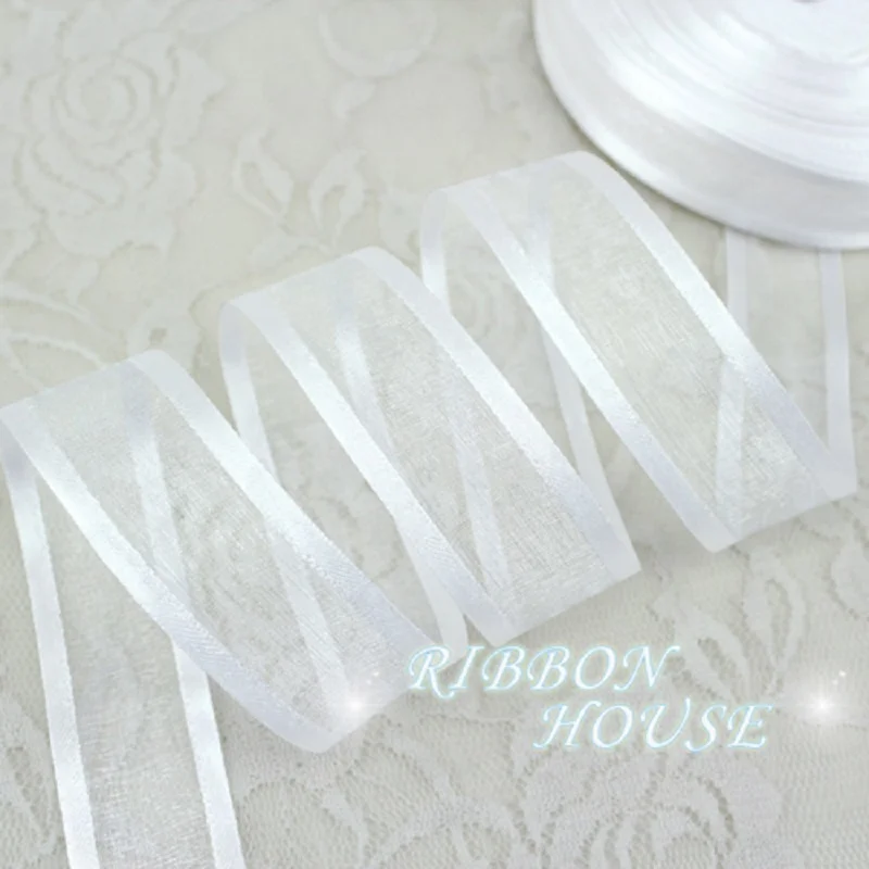 (50 Yards/roll) 25mm Broadside - Ribbon Organza Roll บทวิจารณ์และราคา