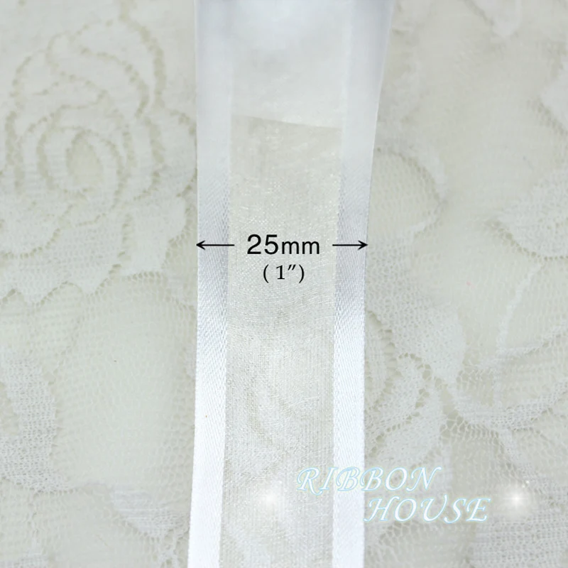 (50 Yards/roll) 25mm Broadside - Ribbon Organza Roll บทวิจารณ์และราคา