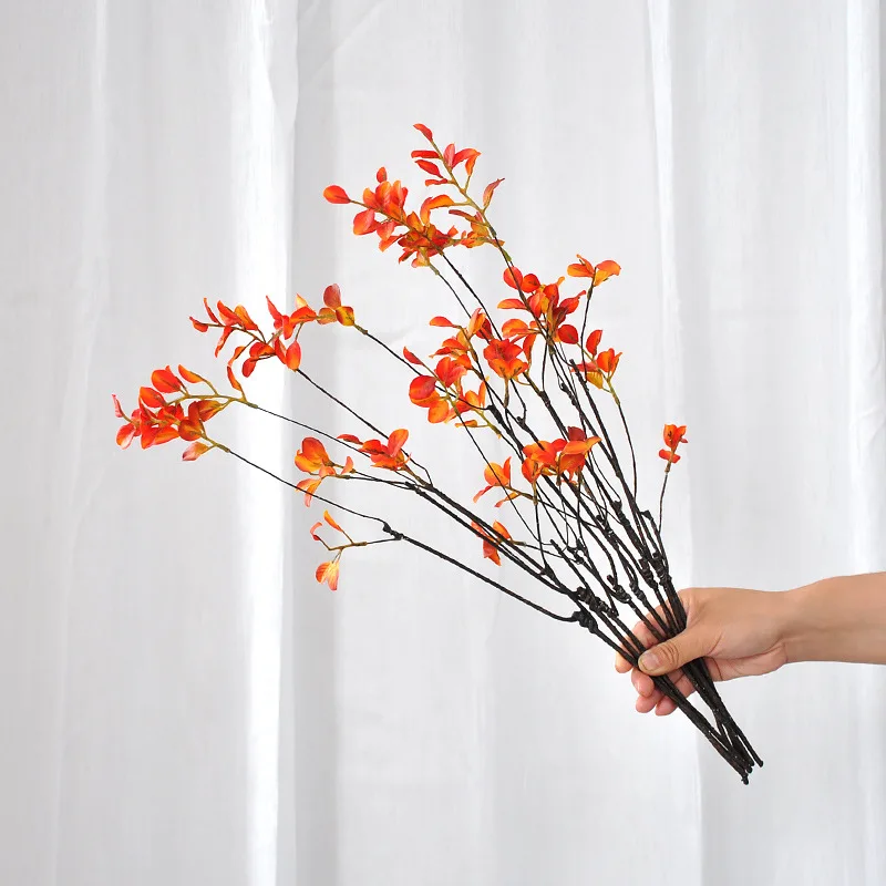 57cm Red Leaf Artificial Flowe - Florist Supply Vases บทวิจารณ์และราคา
