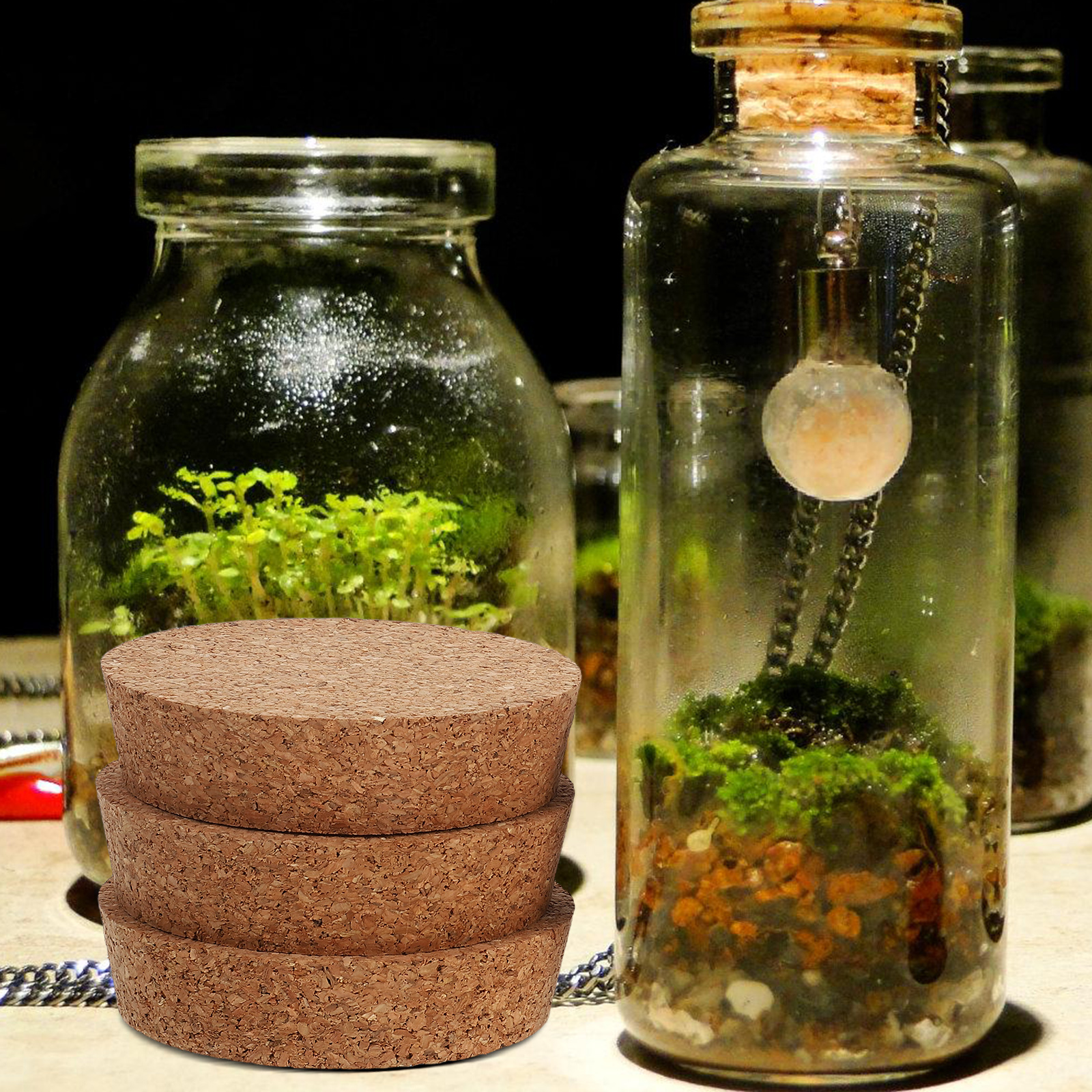 6 pcs Cork Lids For Glass Flow - Florist Supply Vases บทวิจารณ์และราคา