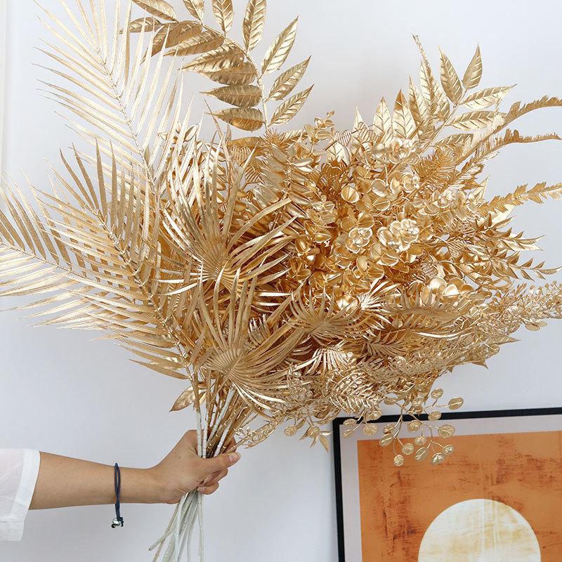 95CM Gold Artificial Plants Eu - Palm Leaf Dried บทวิจารณ์และราคา
