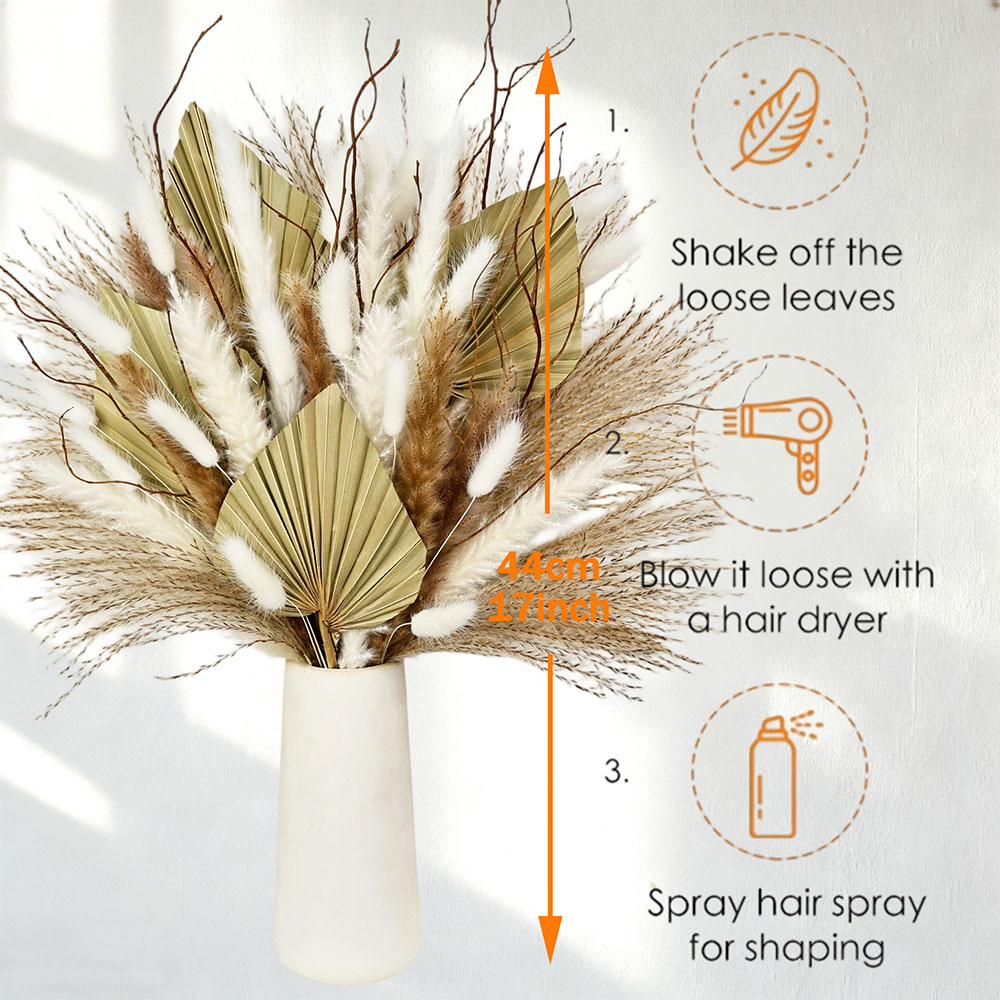 Natural Dried Palm Leaves Bouq - Palm Leaf Dried บทวิจารณ์และราคา