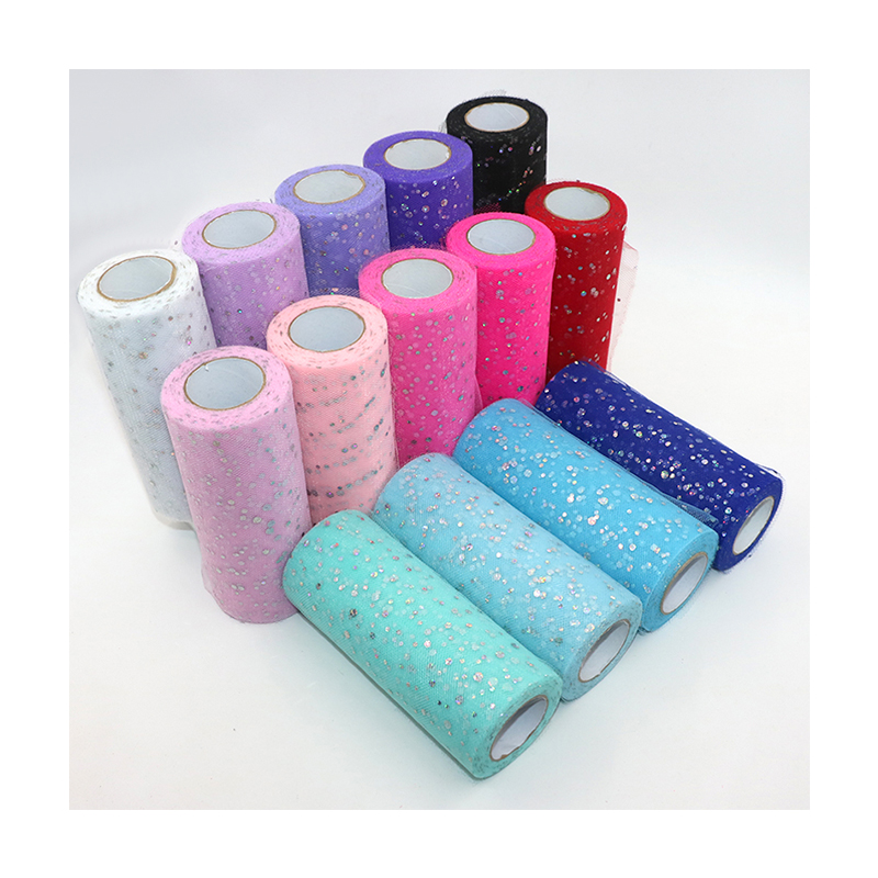 Glitter Sequin Tulle Roll 10 Y - Ribbon Organza Roll บทวิจารณ์และราคา
